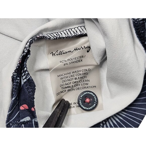 William Murray Polo Shirt Golf Clubs All Over Print Men's XXL Blue Performance - Picture 3 of 12